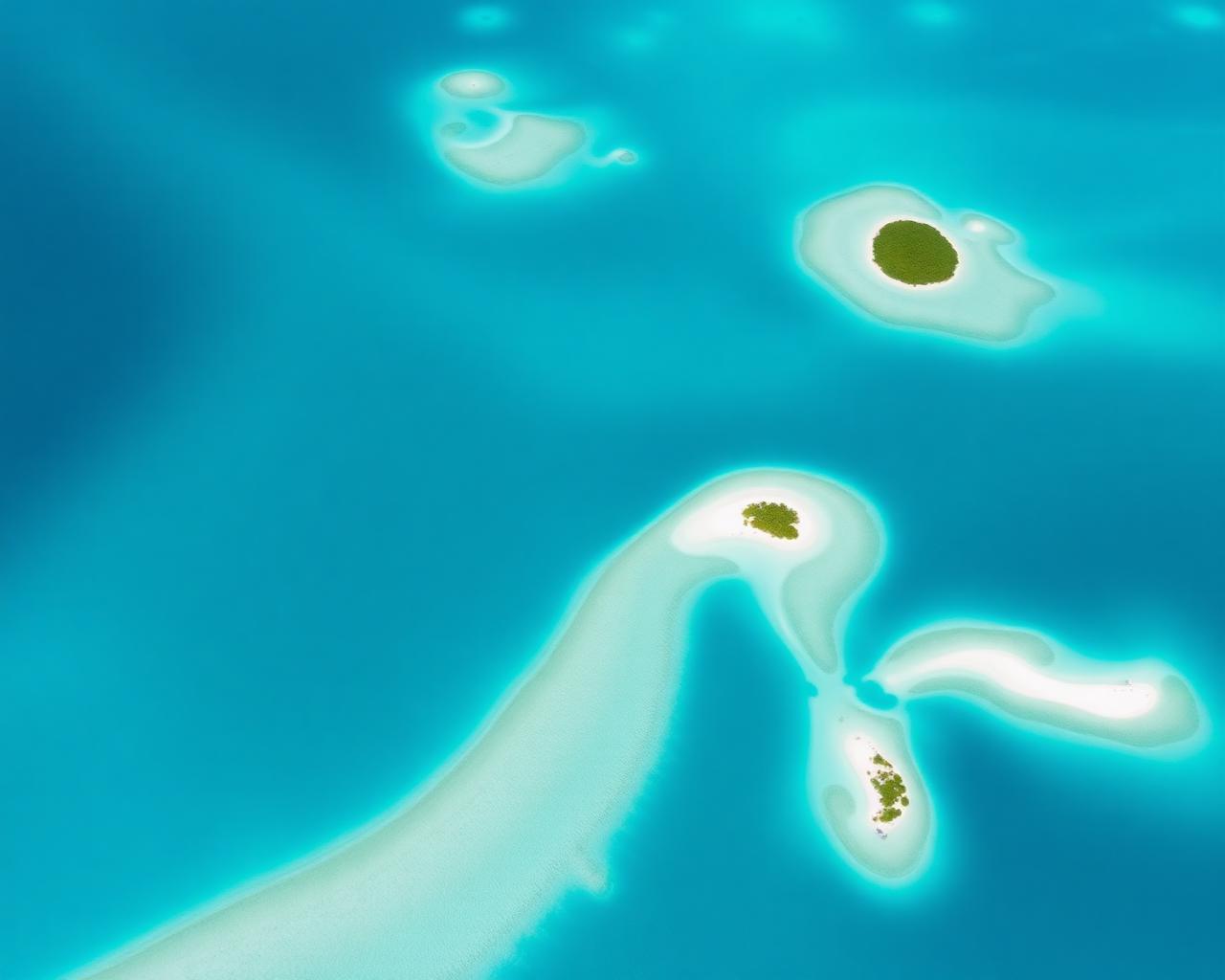 Voo panorâmico sobre os Exuma Cays
