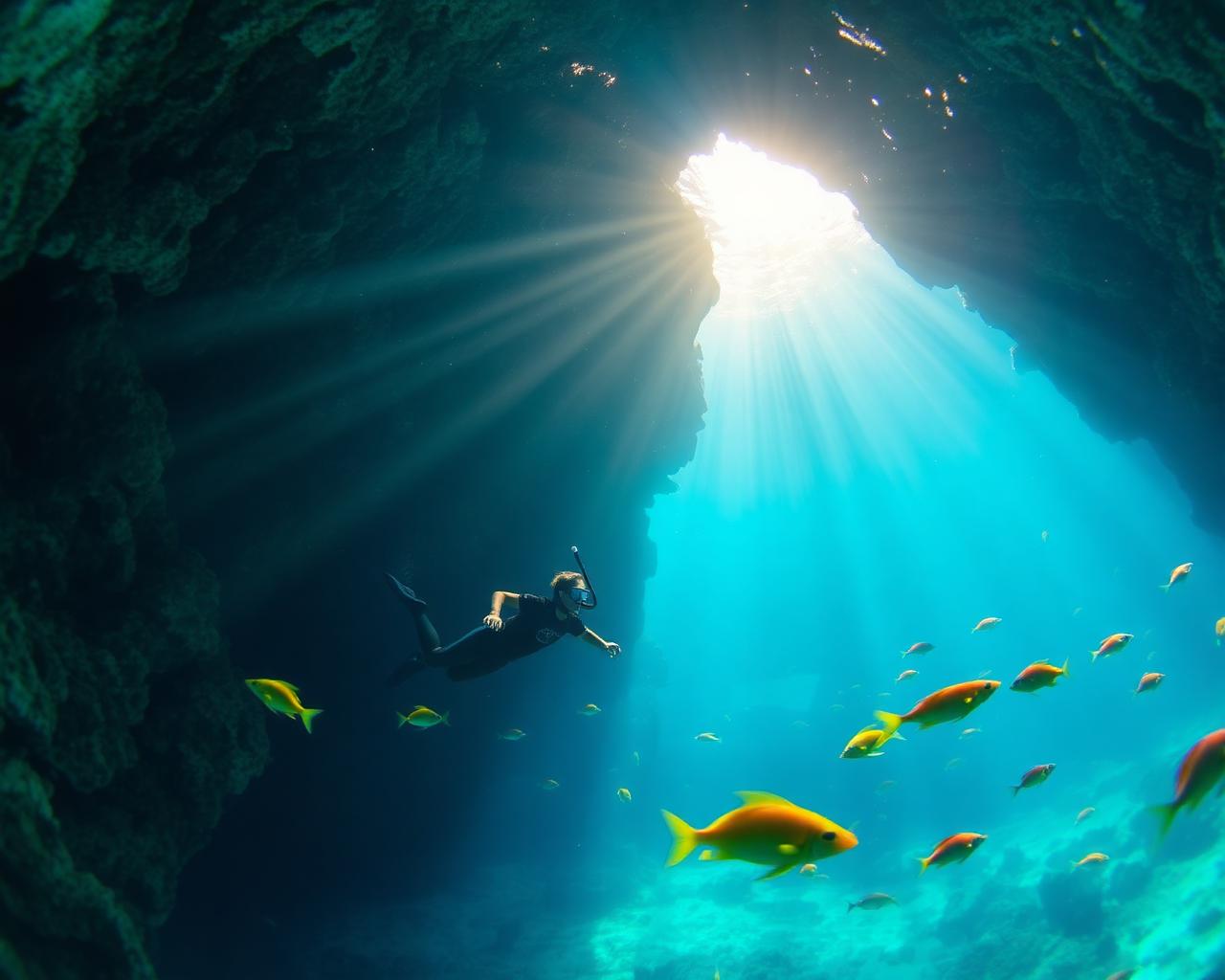 Snorkel no Thunderball Grotto