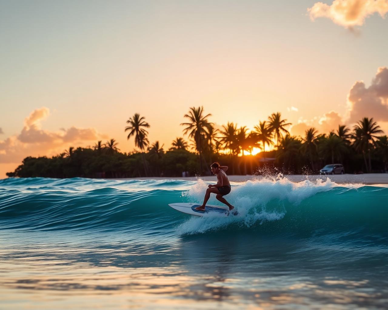 Aula de surf em Surfer's Beach